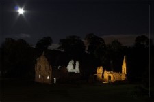 Fountains Abbey på natten